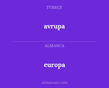 avrupa - europa