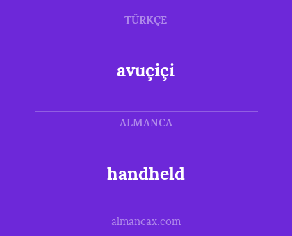 handheld - avuçiçi