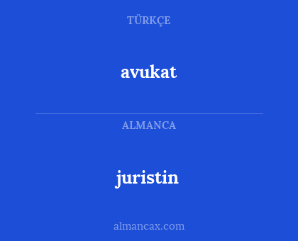 avukat - juristin
