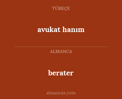 avukat hanım - berater