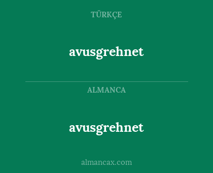 avusgrehnet - avusgrehnet