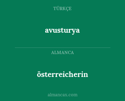 österreicherin - avusturya