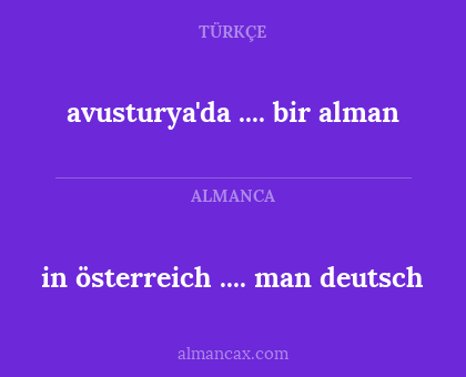 avusturya'da .... bir alman - in österreich .... man deutsch