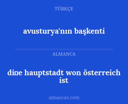 avusturya'nın başkenti - di̇e hauptstadt won österreich ist