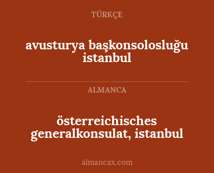 österreichisches generalkonsulat, istanbul - avusturya başkonsolosluğu istanbul