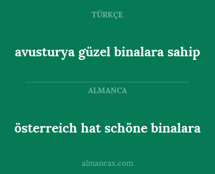österreich hat schöne binalara - avusturya güzel binalara sahip
