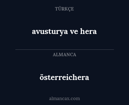 österreichera - avusturya ve hera