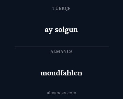 ay solgun - mondfahlen