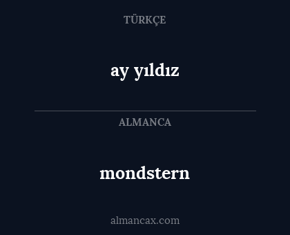 mondstern - ay yıldız