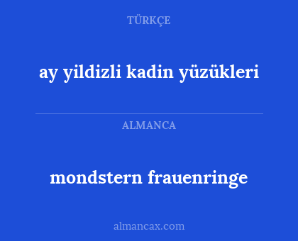 ay  yildizli kadin yüzükleri - mondstern frauenringe