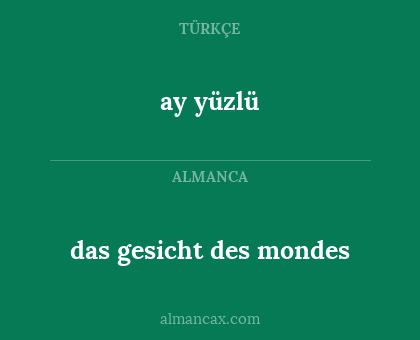 ay yüzlü - das gesicht des mondes