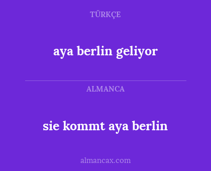 sie kommt aya berlin - aya berlin geliyor