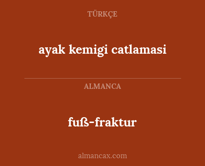 fuß-fraktur - ayak kemigi catlamasi