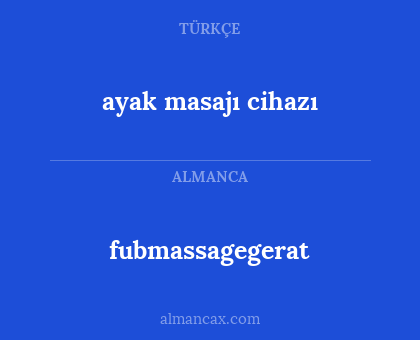 fubmassagegerat - ayak masajı cihazı