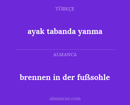 brennen in der fußsohle - ayak tabanda yanma