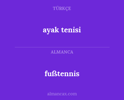 ayak tenisi - fußtennis