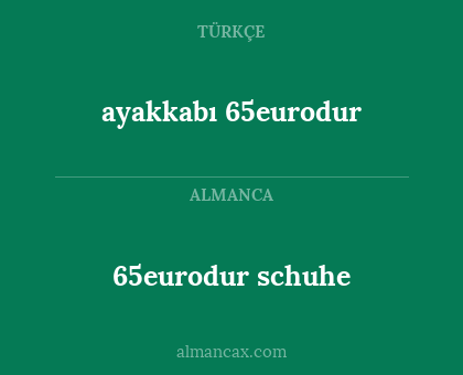 ayakkabı 65eurodur - 65eurodur schuhe