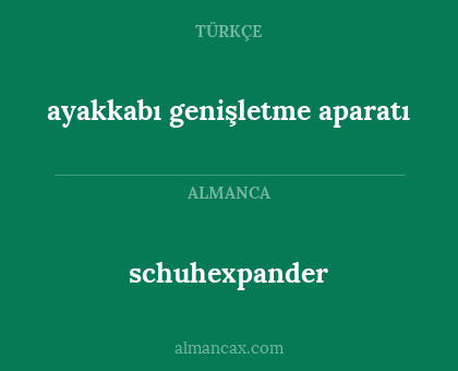 ayakkabı genişletme aparatı - schuhexpander