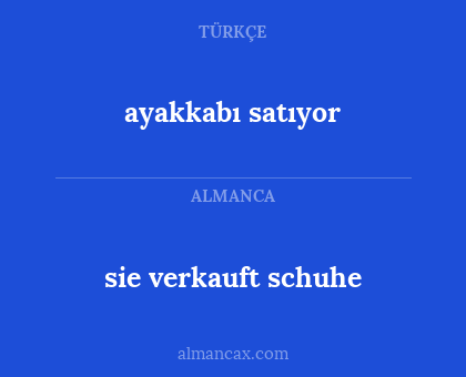 ayakkabı satıyor - sie verkauft schuhe