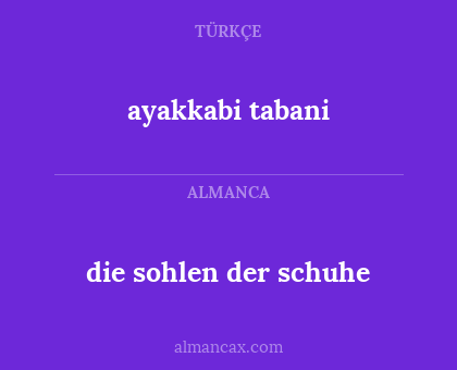 die sohlen der schuhe - ayakkabi tabani