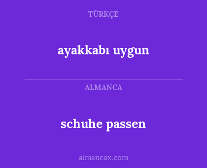 ayakkabı uygun - schuhe passen