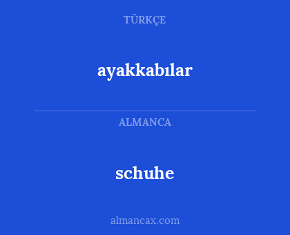 ayakkabılar - schuhe