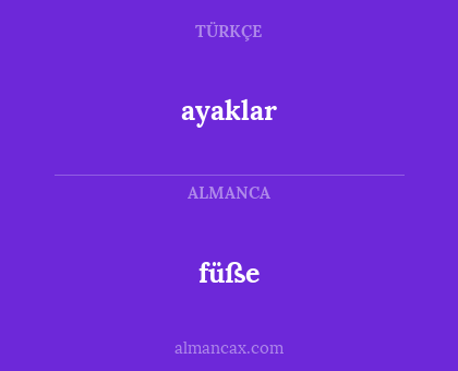 ayaklar - füße