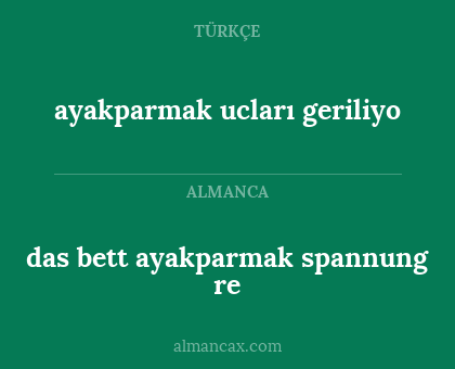 ayakparmak ucları geriliyo - das bett ayakparmak spannung re