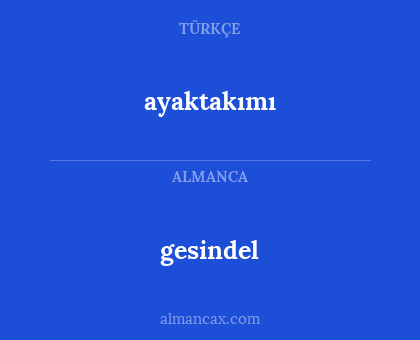 ayaktakımı - gesindel