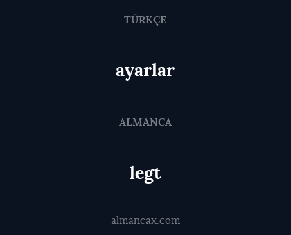 ayarlar - legt