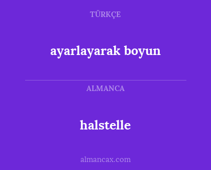 ayarlayarak boyun - halstelle