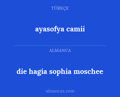 die hagia sophia moschee - ayasofya camii