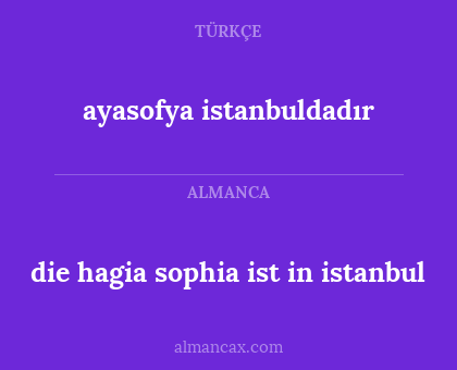 die hagia sophia ist in istanbul - ayasofya istanbuldadır