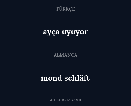 mond schläft - ayça uyuyor