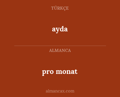 ayda - pro monat