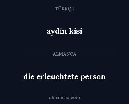 die erleuchtete person - aydin kisi