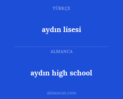 aydın high school - aydın lisesi
