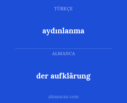 der aufklärung - aydınlanma