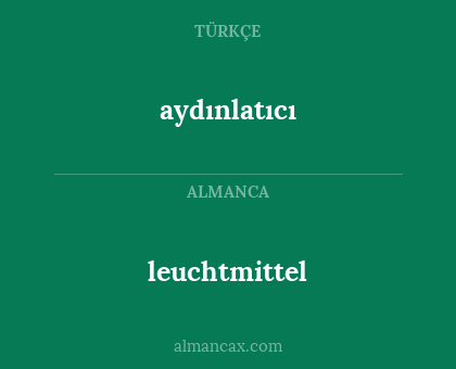 aydınlatıcı - leuchtmittel