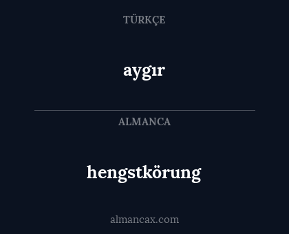 hengstkörung - aygır