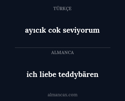 ayıcık cok seviyorum - ich liebe teddybären