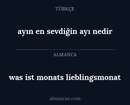 was ist monats lieblingsmonat - ayın en sevdiğin ayı nedir