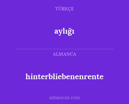 aylığı - hinterbliebenenrente