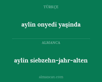 aylin onyedi yaşinda - aylin siebzehn-jahr-alten