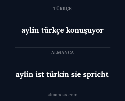 aylin türkçe konuşuyor - aylin ist türkin sie spricht