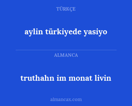 aylin türkiyede yasiyo - truthahn im monat livin