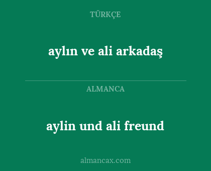 aylin und ali freund - aylın ve ali arkadaş