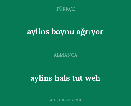 aylins hals tut weh - aylins boynu ağrıyor