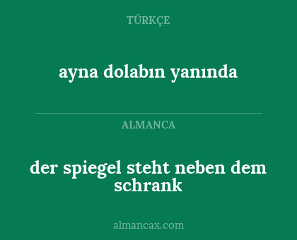 ayna dolabın yanında - der spiegel steht neben dem schrank