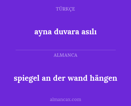 ayna duvara asılı - spiegel an der wand hängen